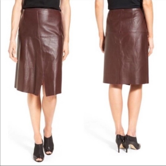 Classiques Entier Genuine Leather Skirt Size 4 - Picture 1 of 10